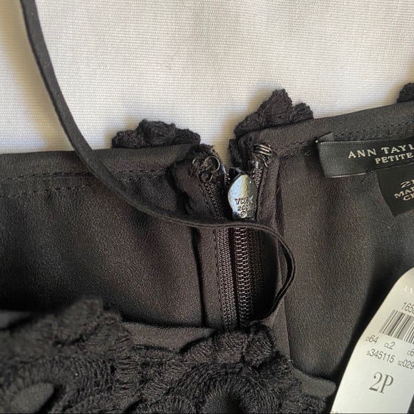 NWT Ann Taylor Black Lace Trim Cinched Jumpsuit - Picture 3 of 10